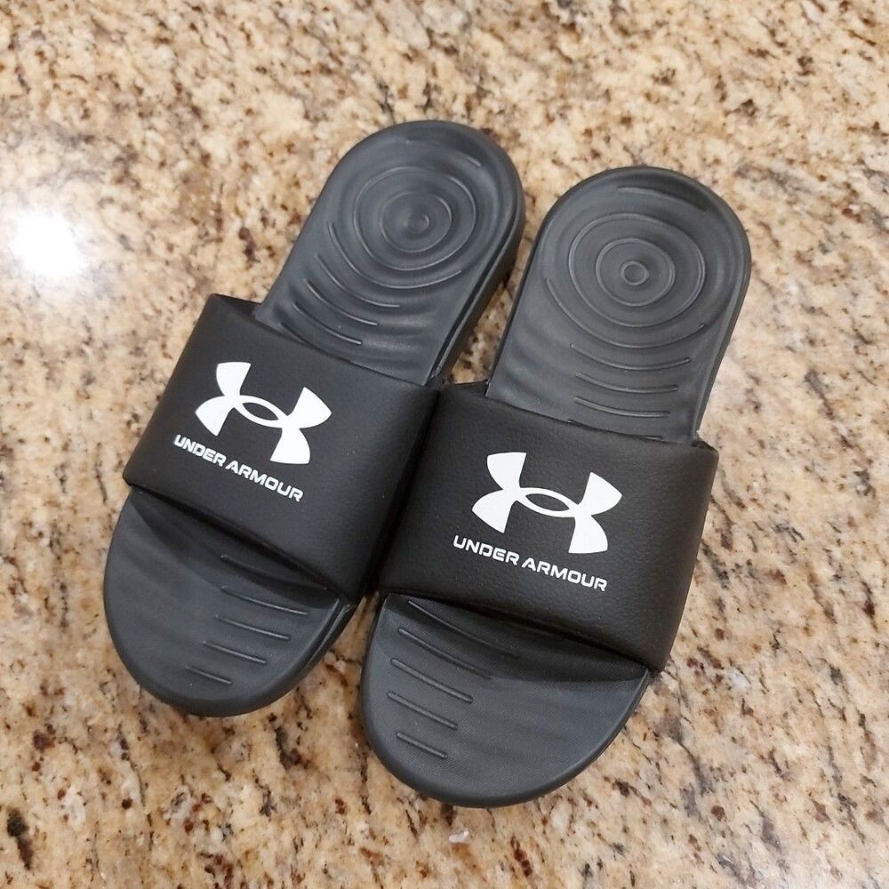 Under Armour Men's UA Ansa Fixed Strap Slides Sandals Black Size 7 NWOT